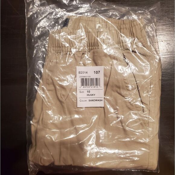 Children's Place Pull On Stretch Waist Wide Leg Cargo Pants Black & Sandwashed - Picture 5 of 7